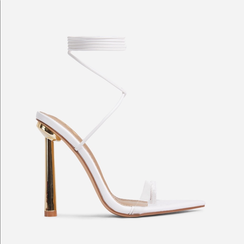 EGO Shoes Kamali White Strappy Heel